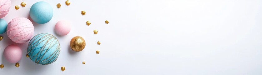 Obraz premium Colorful Decorative Balls on Bright Background