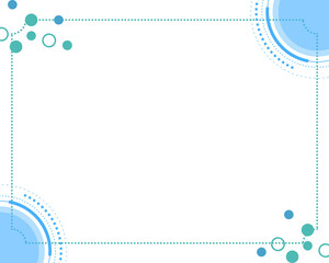 Simple blank background with bubble blue frame for presentation or business and certificate