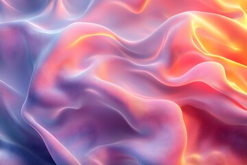 Obraz premium Colorful silk fabric draping elegantly under soft ambient light