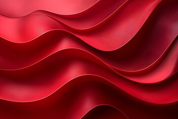 Dynamic red digital landscape with glowing data patterns at night