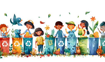 Fototapeta premium recycle and reuse products concept to keep the world green.