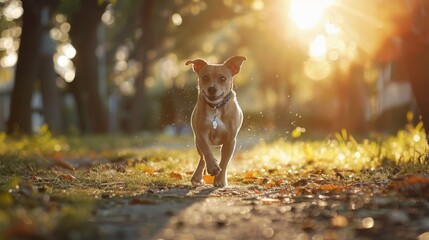dog in the woods