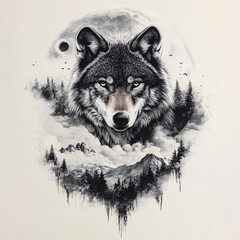 Wolf an iconic apex predator, embodies both grace and ferocity. With its sleek fur, keen senses, and haunting howl, the wolf roams the forests and plains in packs, displaying remarkable.
