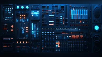 close up electronic system.