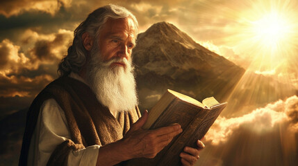 Moses_receiving_the_Ten_Commandments_from_God_holdin
