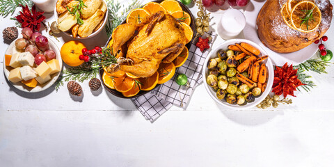 Christmas or New Year dinner foods