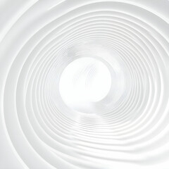 Obraz premium Abstract white twisted tunnel perspective 3d render