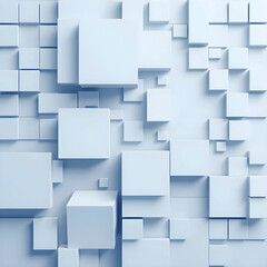 Abstract 3d rendering of geometric shapes Composition with squares Cube for poster cover branding...