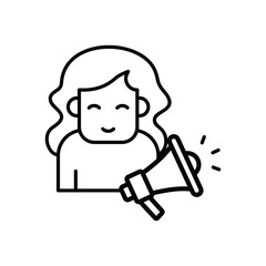 Influencer Marketing vector icon stock illustration