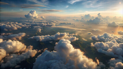 sunrise over the mountainssky, clouds, cloud, nature, aerial, air, view, heaven, landscape, weather, white, high, sun, fly, airplane, cloudscape, cloudy, above, blue, day, flight, plane, flying, trave