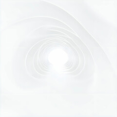 Obraz premium Abstract white twisted tunnel perspective 3d render
