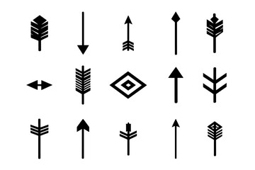 Minimalist Arrow Icon Set with Geometric and Abstract Designs – Perfect for Web and Graphic Projects.