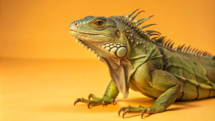 Obraz premium iguana on a treeiguana, lizard, reptile, animal, nature, dragon, green, wildlife, wild, zoo, tropical, eye, head, pet, skin, animals, scales, closeup, scale, reptiles, vertebrate, fauna, creature