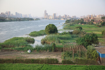 The Nile bank in the late afternoon