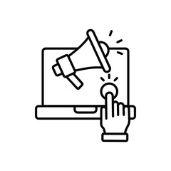 Call to Action vector icon stock illustration