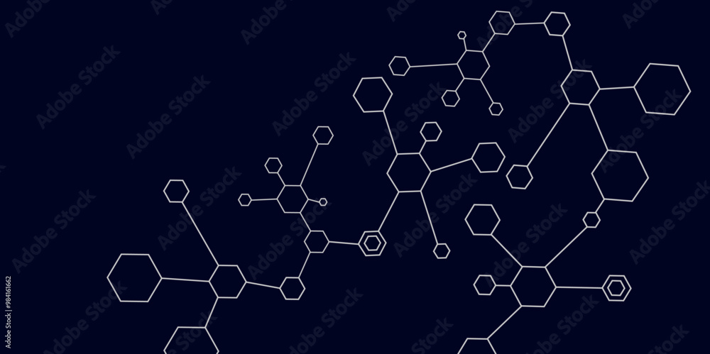 Poster Vectors white geometric abstract background with simple Hexagon elements. 