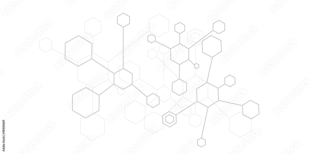 Poster vectors geometric abstract background with simple hexagon elements. vector illustration for medicine