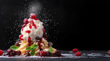 Kaiserschmarrn shredded pancake ice cream with rumsoaked raisins from Vienna Austria