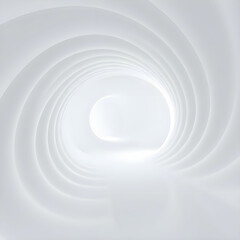 Obraz premium Abstract white twisted tunnel perspective 3d render