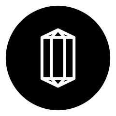 Ruby icon in filled glyph style. Simple jewelry symbol vector illustration — pixel-perfect icon.