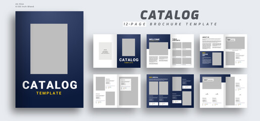 Product catalog template, Multipurpose company catalogue 12 page brochure template, Product catalog brochure design