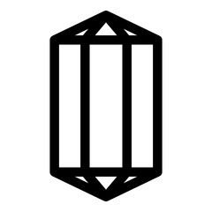 Ruby icon in outline style. Simple jewelry symbol vector illustration — pixel-perfect icon.