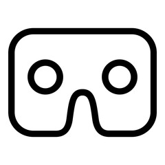 VR icon in outline style. Simple cardboard symbol vector illustration — pixel-perfect icon.