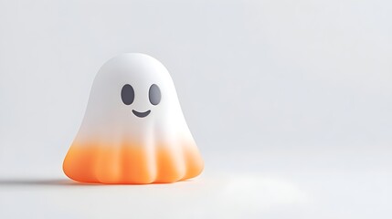 Fototapeta premium Glowing 3D Printed Halloween Ghost Figurine - Rapid Prototype with Complex Structures and Digital Precision Perfect for Spooky Decor and Creative Displays