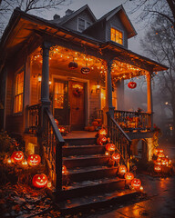 Halloween, spooky pumpkins