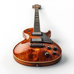 Realistic Electric Guitar with Vibrant Red Body and Classic Amplifier Image