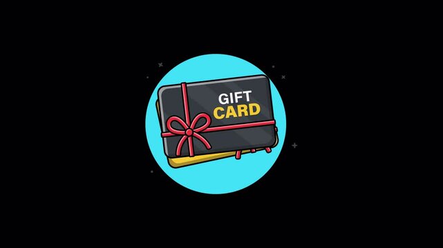 Gift Card Animation Video - Transparent