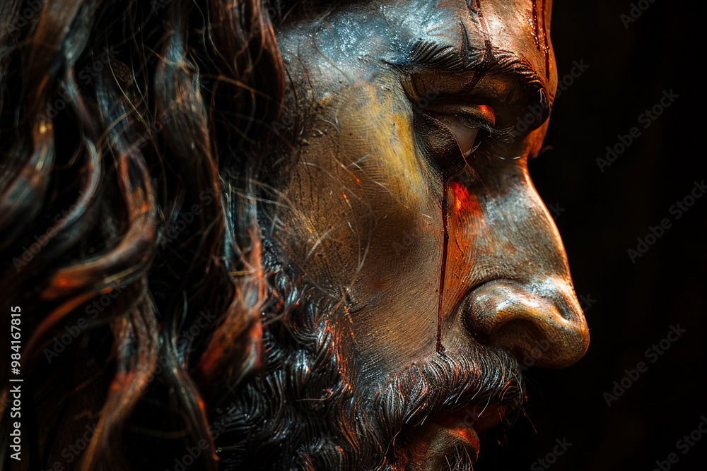 Poster ancient mythical god hero created with generative ai
