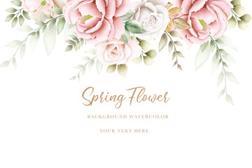 beautiful watercolor floral rose background