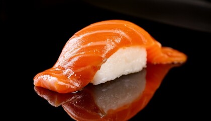 脂の乗った高級サーモン握り寿司