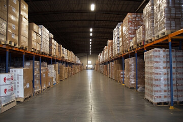 Fototapeta premium .Warehouse, Store warehouse, Logistics center, Logistic warehouse.