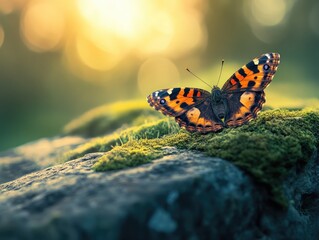 butterfly on a grass