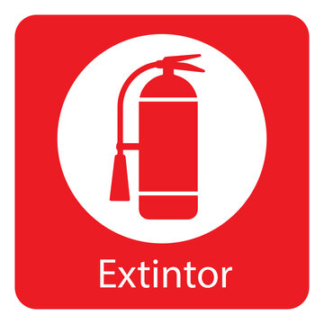Extintor sign design for templates.