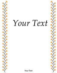 blank title page or postcard with an ornament  