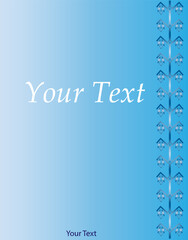 blank title page or postcard with an ornament  