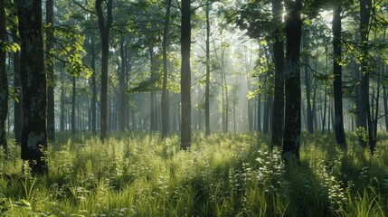 Fototapeta premium morning in the woods