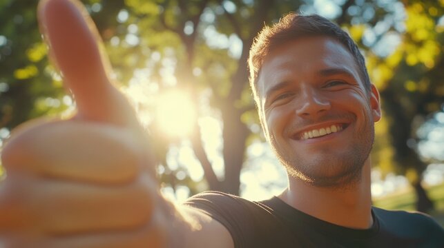 Man Giving Thumbs Up