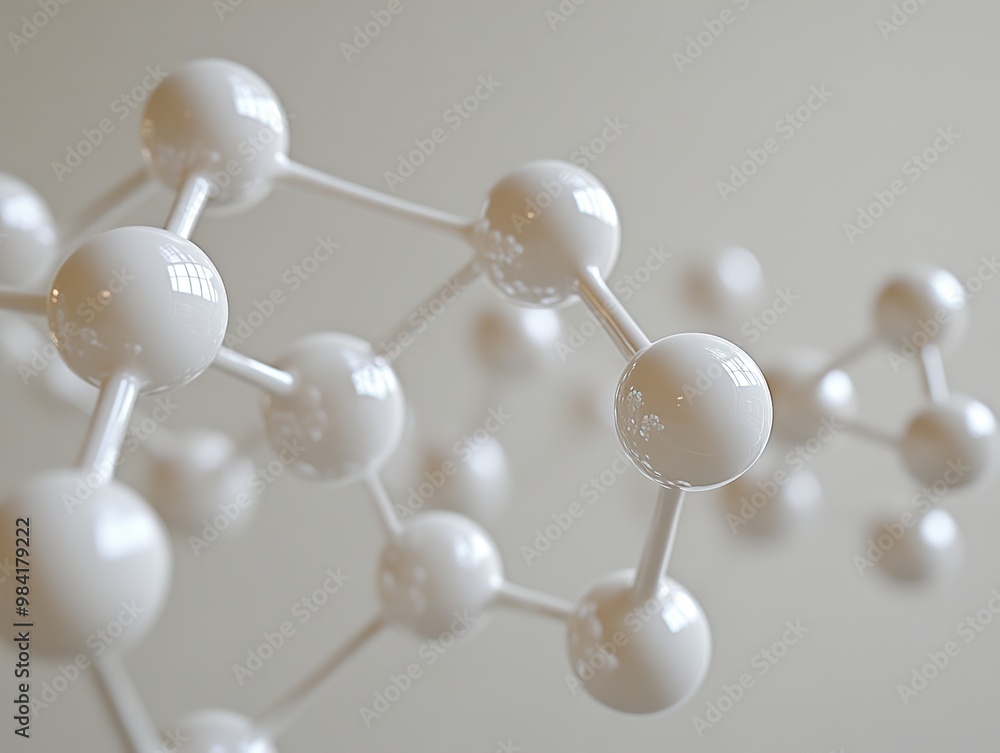 Poster abstract 3d molecular structure - science illustration