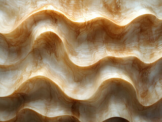 Obraz premium Elegant abstract wavy pattern in warm tones, showcasing a smooth and textured surface for design and decor inspiration.