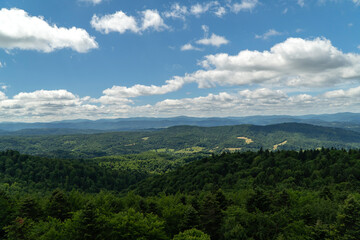 Fototapeta premium Panorama z Holicy Bieszczady 