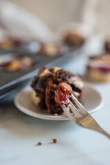 chocolate cherry muffins