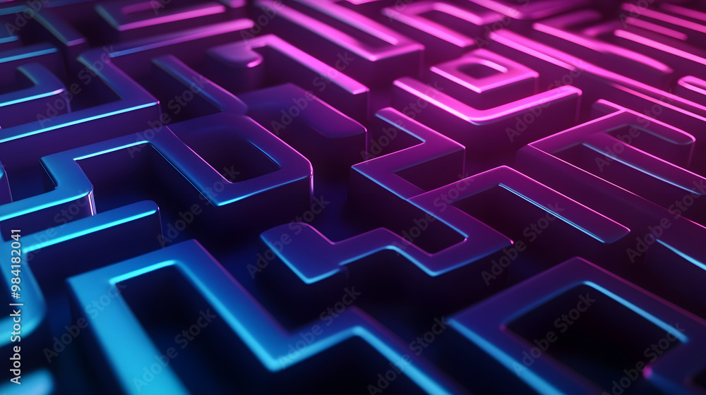 Poster the background features an abstract futuristic holographic circle maze interface concept. the color 