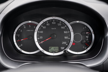 car​ instrument panel, car​ speed motor of​ night, car​ dashboard​ modern​ automobile...