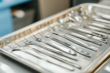 surgical instruments on a table