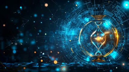 Time's Metamorphosis - Mesmerizing Hourglass Melting into Clock Symbolizing Transformation