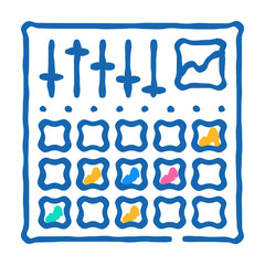 equalizer device doodle icon sketch vector. equalizer device sign. isolated symbol illustration